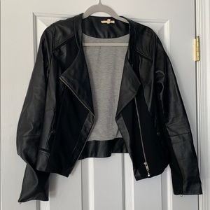 Faux Leather Black Jacket
